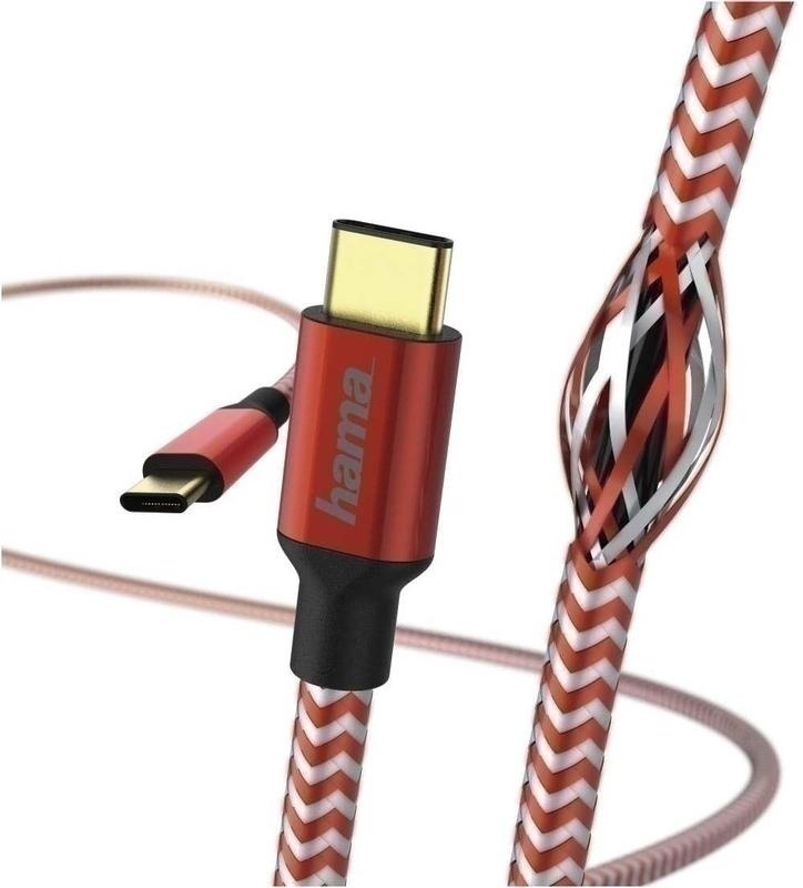 Bild von Kaufberatung für das "00183289 Lade-/Datenkabel "Reflective" USB Type-C-USB Type-C 1 5m (Rot)"