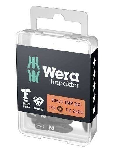 Bild von Testbericht: Wera 05057621001 Kreuzschlitz-Bit 2 D 6.3 10St.