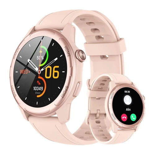 Bild von Gerpeng Smartwatch Damen mit Bluetooth-Anruffunktion, 1,32" Touchscreen Sportuhren, IP68 Wasserdicht Fitnessuhr, Schrittzähler, Herzfrequenzmesser, Schlafmonitor für Android iOS
