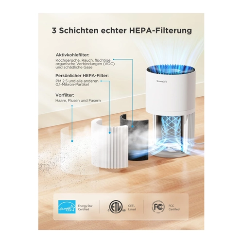 Bild von GoveeLife Mini-Luftreiniger: HEPA Smart Filter für frische Luft