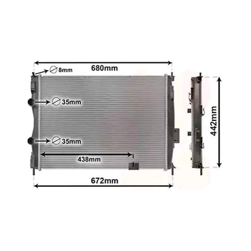 Bild von VAN WEZEL 13002414 Kühler - Effiziente Motorkühlung für NISSAN