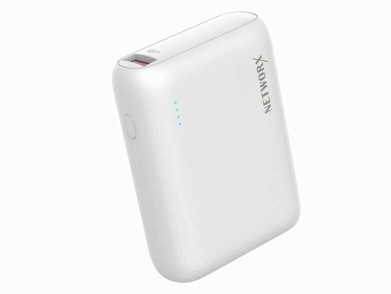 Bild von Networx Powerbank 10.000 mAh | tragbarer Zusatzakku | weiß