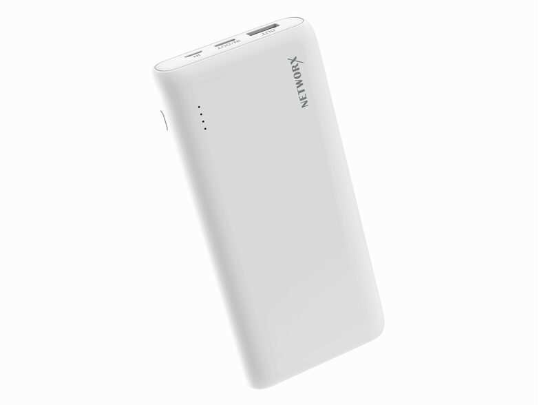 Bild von Networx Powerbank 20.000 mAh | Zusatzakku | USB-A/USB-C | weiß