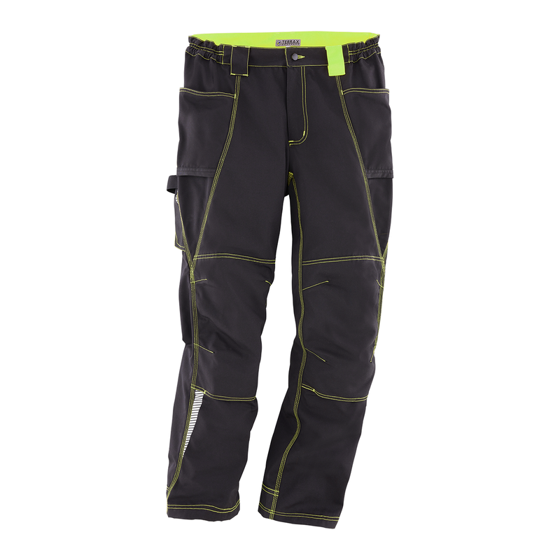 Bild von Terrax Workwear Herren-Arbeitshose – Größe 54 | Schwarz und Limette