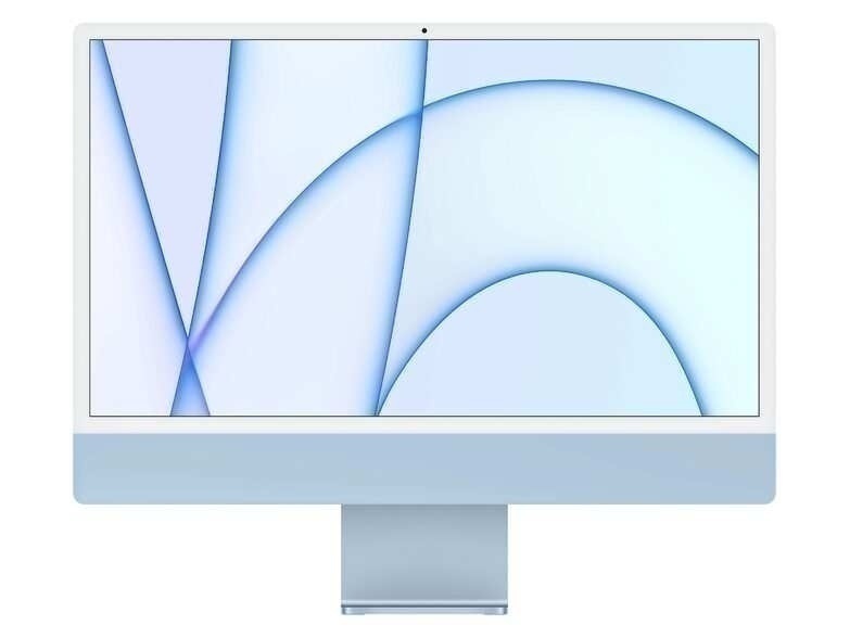 Bild von Testbericht: Apple iMac 24", M1 8-Core CPU, 8-Core GPU, 16 GB RAM, 512 GB SSD, TouchID, blau