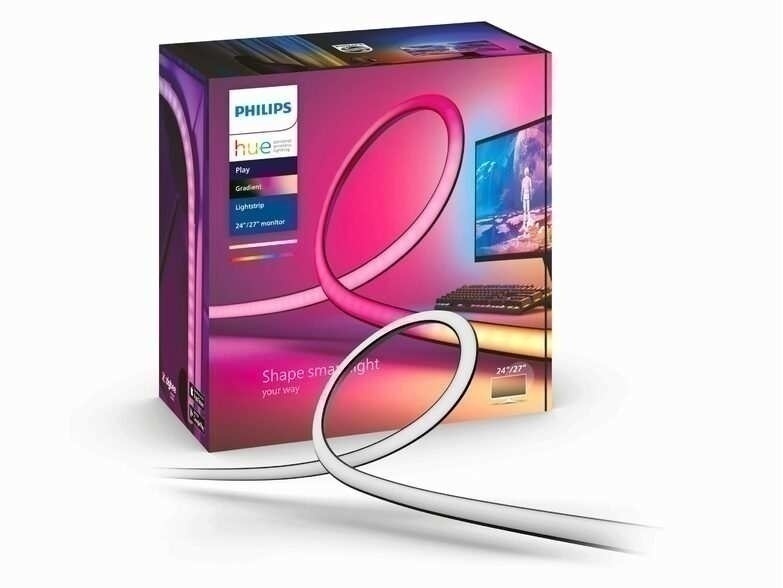 Bild von Philips Hue Play Gradient Lightstrip für PC, Lichtstreifen für 24/27" Monitor