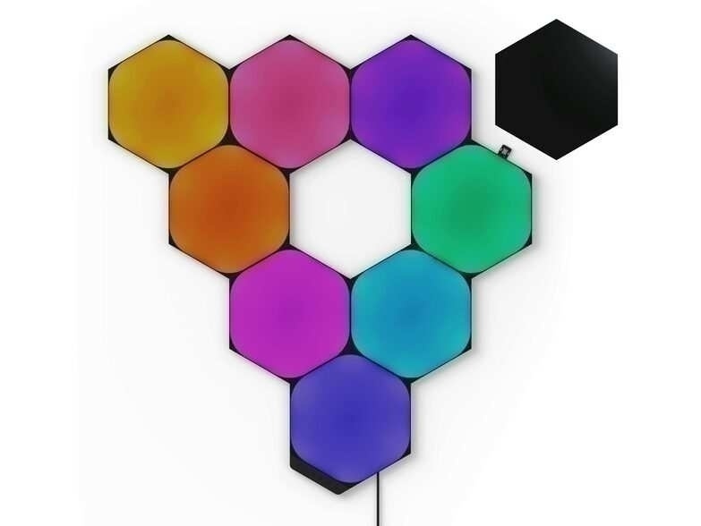 Bild von Nanoleaf Shapes Ultra black Hexagons | Starterset | 9-teilig | schwarz - Innovative Beleuchtung für das Smart Home