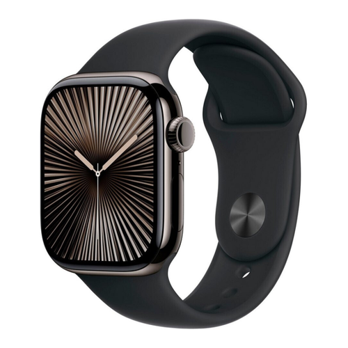 Bild von Apple Watch Series 10 4G 42mm Titan Schiefer Sportarmband Schwarz M/L