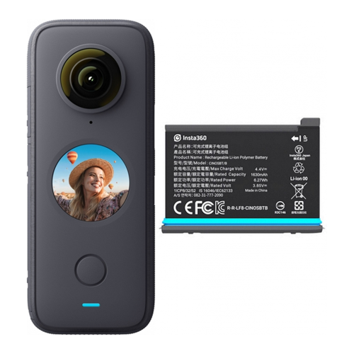 Bild von INSTA360 ONE X2 + Ersatzakku 1630 mAh – Die 360° Kamera der Extraklasse