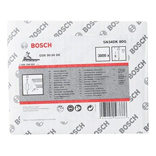 Bild von Bosch Professional D-Kopf Streifennagel SN34DK 80 – 3000 Stück