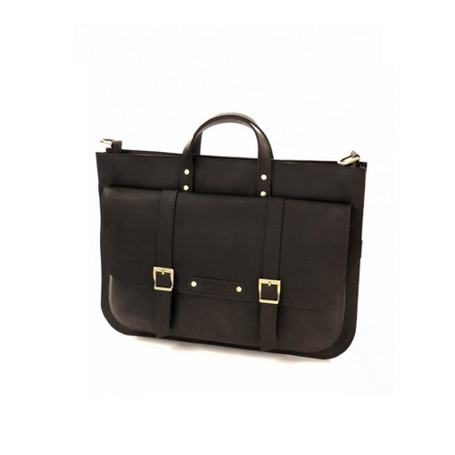 Bild von Laptoptasche aus echtem Leder – Vintage Business-Look für Herren und Damen