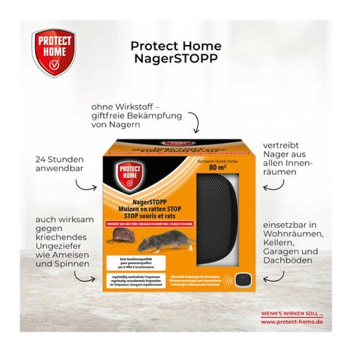 Bild von NagerStopp 80qm - Ultraschall gegen Nager wie Mäuse und Ratten - Protect Home