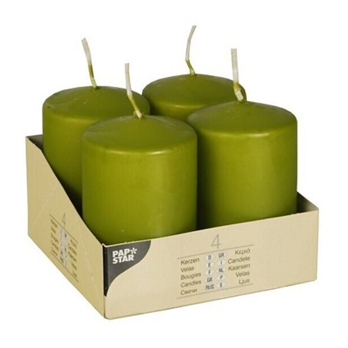 Bild von PAPSTAR Stumpenkerzen 50/80 (4 Stk.) bordeaux