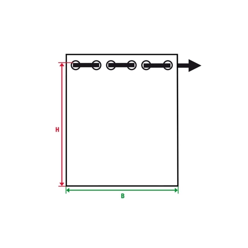 Bild von Eleganter Ösenfertigschal aus hochwertigem Transparentstoff