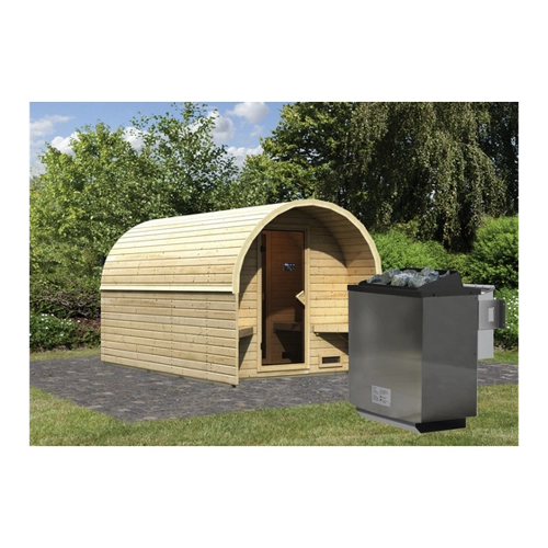 Bild von KARIBU Sauna »Rieden 2«, BxHxT: 219 x 229 x 385 cm, naturbelassen - beige