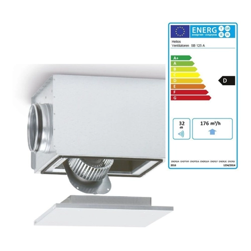 Bild von Helios SB 125 A - Schallgedämpfter Radial-Rohrventilator