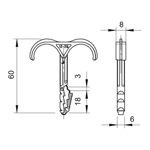 Bild von OBO Bettermann Vertr Steckschelle, doppel 2x4-12mm 1974 2X4-12 - 2197855