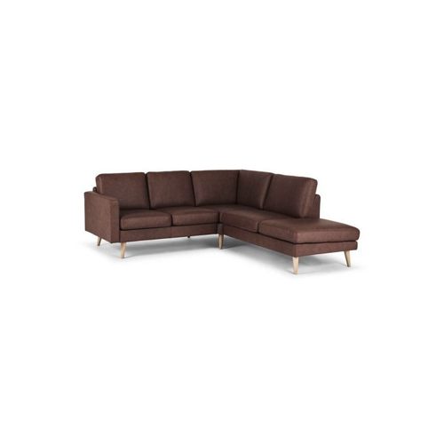 Bild von Natur24 Ledersofa Palm Ecksofa 213x196 cm in Braun