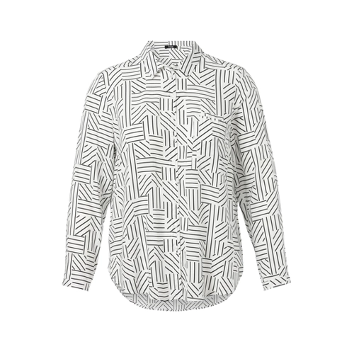 Bild von FRAPP Klassische Bluse mit grafischem Allover-Muster