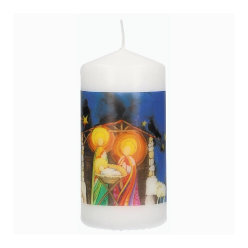 Bild von Stumpenkerze Weihnachten - Krippe von Butzon und Bercker