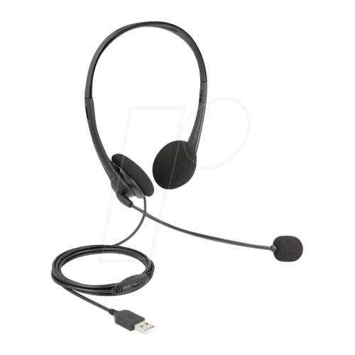 Bild von Delock USB Stereo Headset mit Lautstärkeregler – EAN 4043619271795