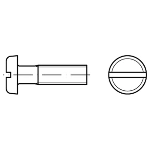 Bild von Flachkopfschrauben DIN 85 Messing M 3 x 8 - 200 Stück