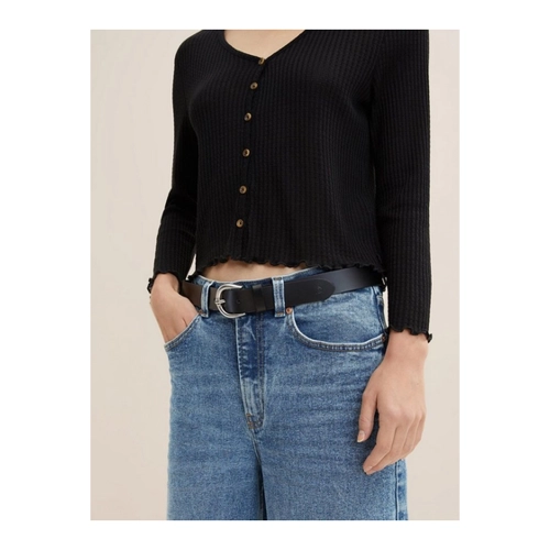 Bild von TOM TAILOR Denim Ledergürtel TTDKATY - Klassischer Ledergürtel für Damen in Schwarz