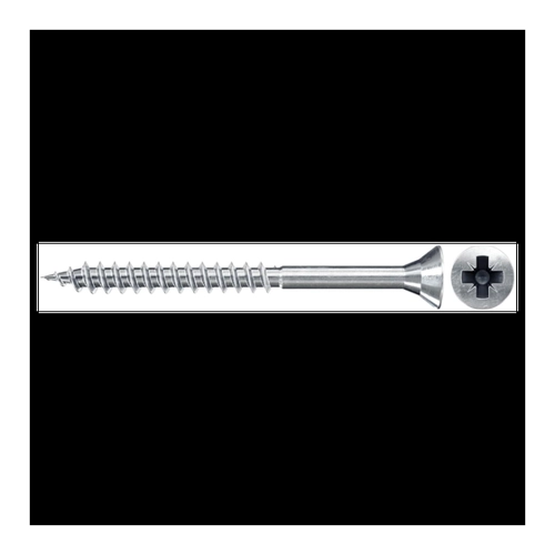 Bild von Fischer 551208 Spanplattenschrauben 5mm 25mm Kreuzschlitz Pozidriv galvanisch verzinkt