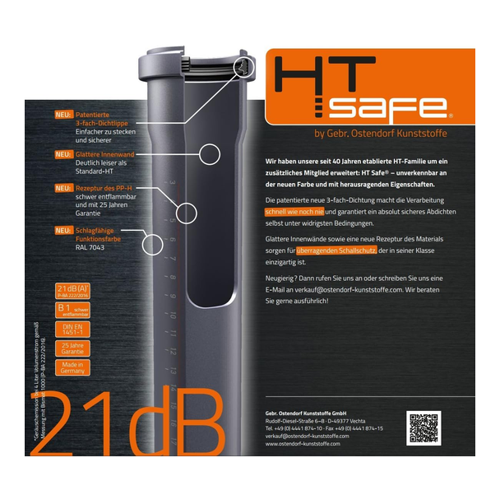 Bild von Ostendorf HTsafe Innenreduktion DN 110/50 mm HT-Rohr