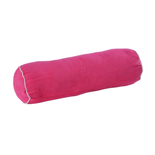 Bild von Nackenrolle in Pink mit weißen Rändern – Komfort und Stil vereint