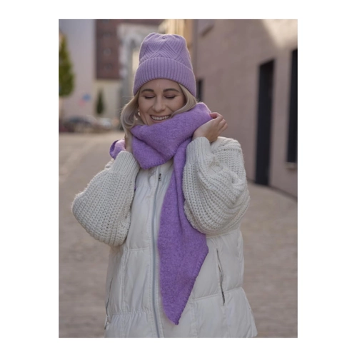 Bild von styleBREAKER Damen Großer Strick Dreieck Schal einfarbig meliert