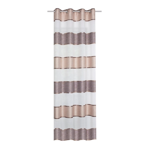Bild von Home Wohnideen Ösenschal Querstreifen 145 x 140 cm Cappuccino