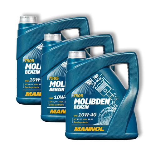 Bild von 3x 4L Mannol Motorenöl Molibden Benzin Motoröl 10W40 Öl API SL/CF