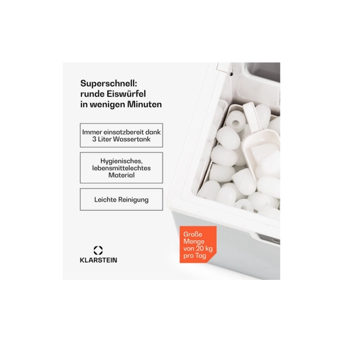 Bild von Klarstein Eiswürfelmaschine Icefestival Bullet - Der perfekte Begleiter für kühle Drinks