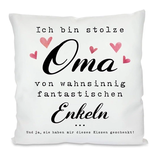 Bild von Herzbotschaft Kissen: Ich bin stolze Mama von wahnsinnig fantastischen Kindern