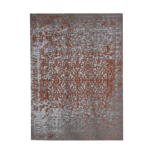 Bild von MeGusta Flachflor Teppich Vintage Beige - Rost Polyester 120x170 cm Luisa