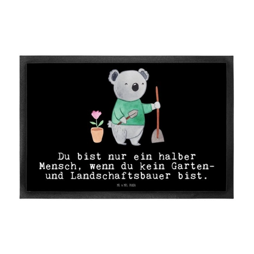 Bild von Mr. & Mrs. Panda Fußmatte Garten- und Landschaftsbauer mit Herz