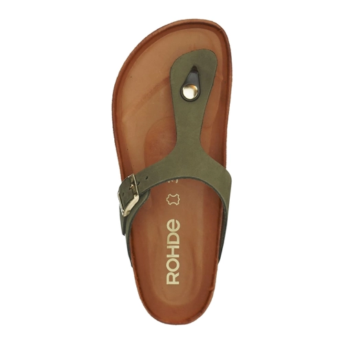 Bild von Rohde Damen Pantolette Zwei Riemen Metallic Effekt Weite G Perlato Alba 5623