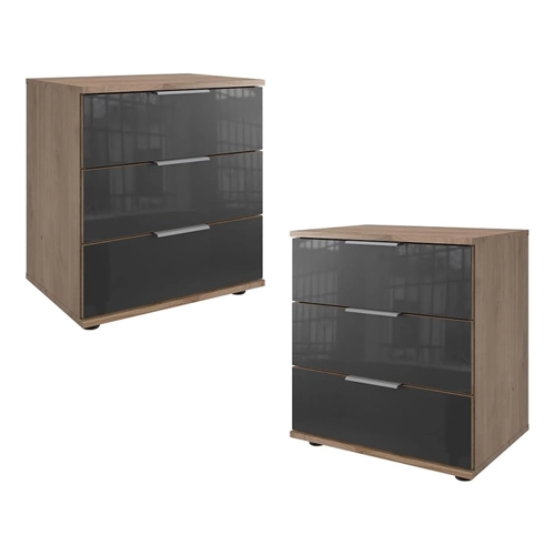 Bild von Lomadox Schlafzimmer Nachttisch Nachtschrank 2er Set STRATFORD-43
