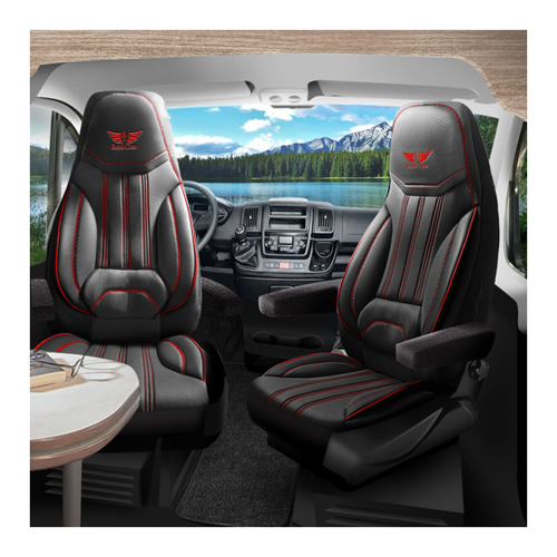 Bild von Sitzbezüge für VW Jetta in Schwarz-Rot von RC Royal Class