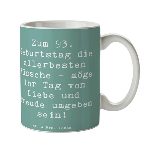 Bild von Mr. & Mrs. Panda Tasse Spruch zum 93. Geburtstag - Meeresbrise