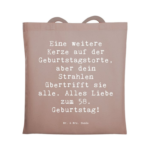 Bild von Mr. & Mrs. Panda Tragetasche für den 58. Geburtstag