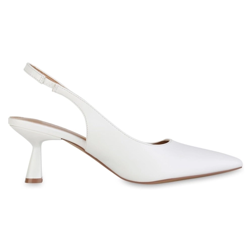 Bild von VAN HILL Damen Slingpumps Stiletto Basic Klassisch Schuhe 216259 Schwarz 36