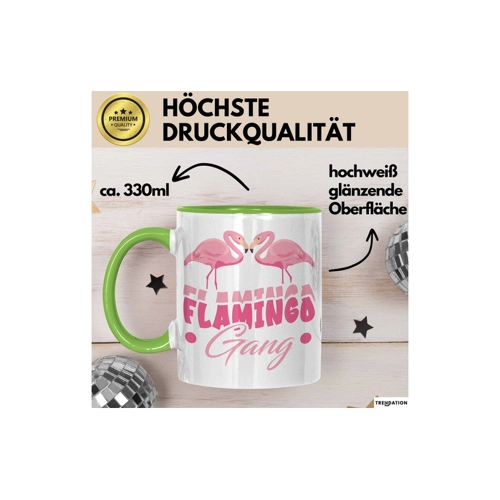 Bild von Trendation Tasse Flamingo Gang - Ein farbenfrohes Geschenk für jeden Anlass