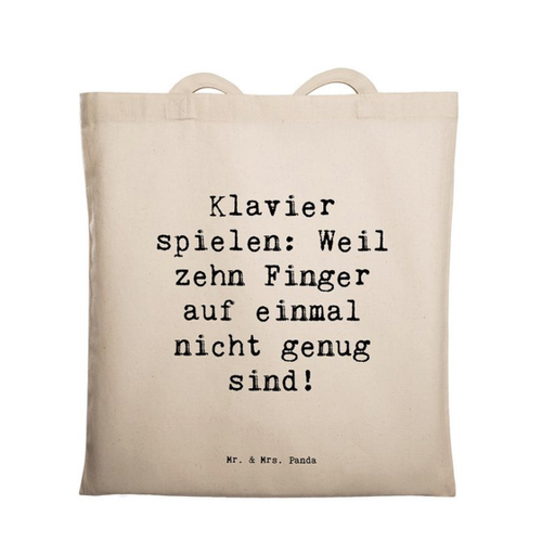 Bild von Mr. & Mrs. Panda Tragetasche Spruch Klavier Magie - Transparent