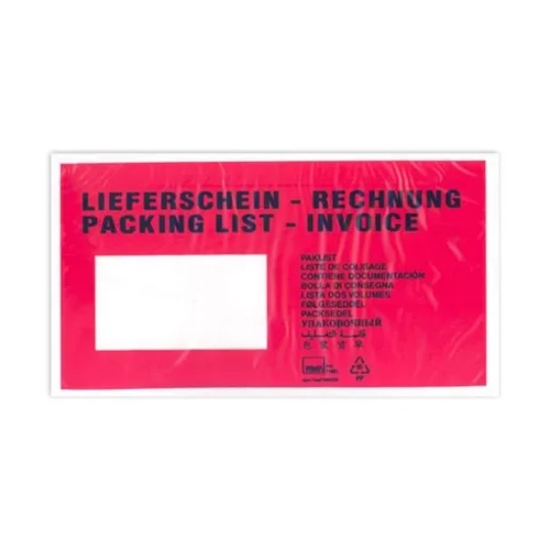 Bild von 500 Dokumententaschen Lieferscheintaschen DIN lang von DM Folien