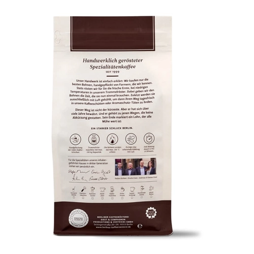 Bild von Berliner Kaffeerösterei Aromatisierter Kaffee Sahne Bohne 250g