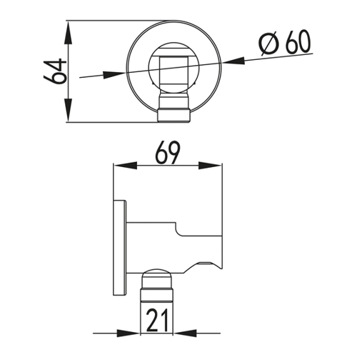 Bild von PaulGurkes Wandanschlussbogen rund - PG8N
