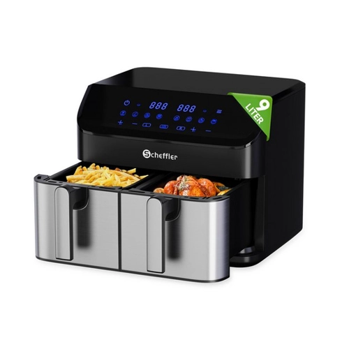 Bild von Scheffler Heißluftfritteuse 2 Kammern 9L (2x4.5L)