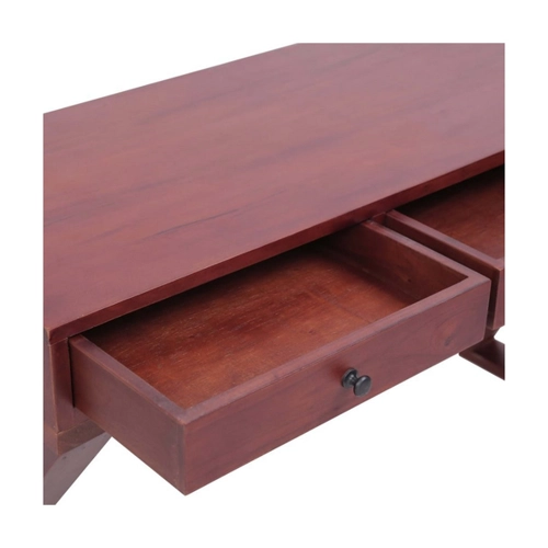 Bild von furnicato Schreibtisch PC-Tisch Braun 132 x 47 x 77 cm Massivholz Mahagoni
